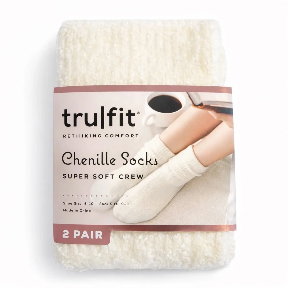 TruFit Chenille Socks 2 Pairs